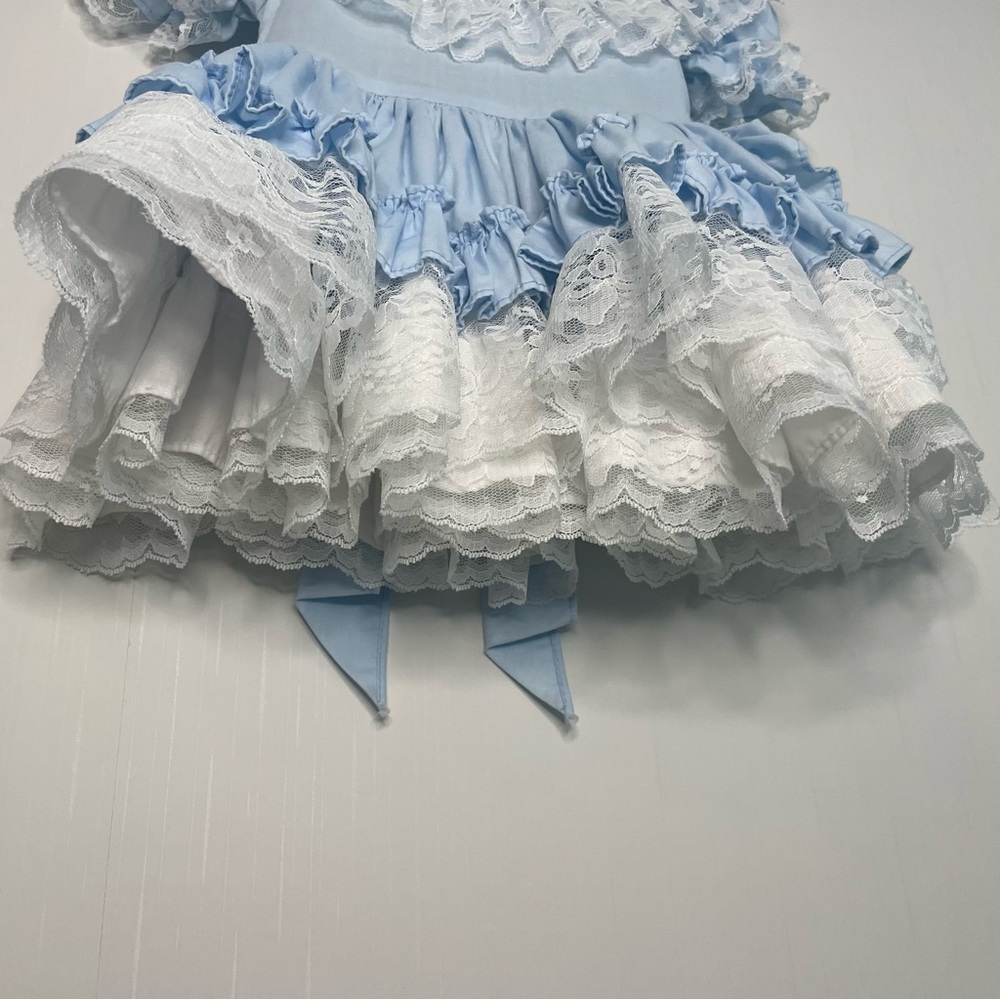 Lid'l Dolly's Ruffle Dress Full Circle Baby Blue Lace
Floral VTG Pageant Size 2T - Picture 5 of 16
